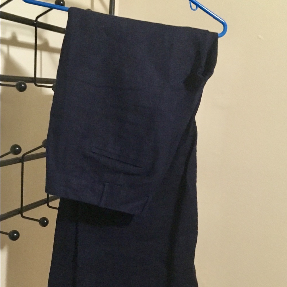 LOFT Linen Pants, Navy Size 10